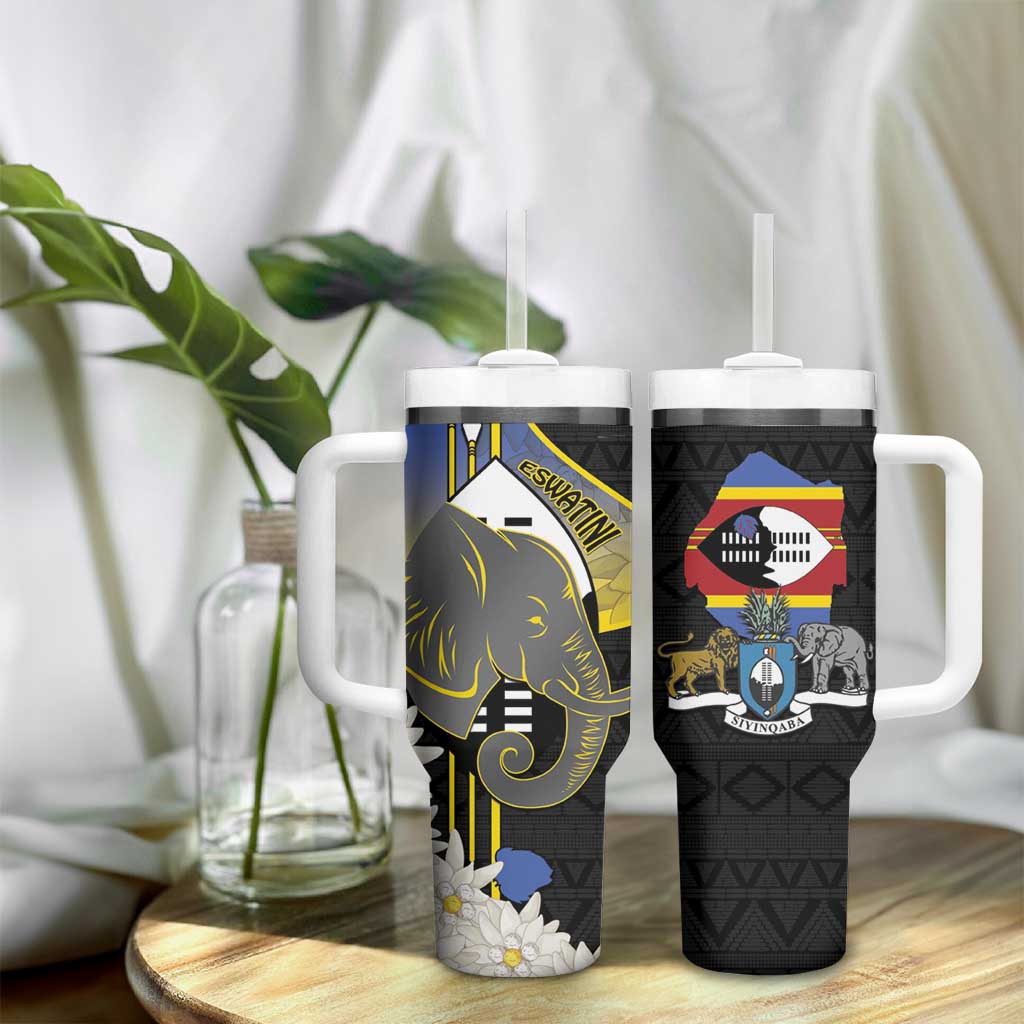 Afro Swaziland Somhlolo Day Tumbler With Handle Nguni Shield African Pattern - African Pride