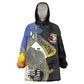 Afro Swaziland Somhlolo Day Wearable Blanket Hoodie Nguni Shield African Pattern - African Pride