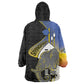 Afro Swaziland Somhlolo Day Wearable Blanket Hoodie Nguni Shield African Pattern - African Pride