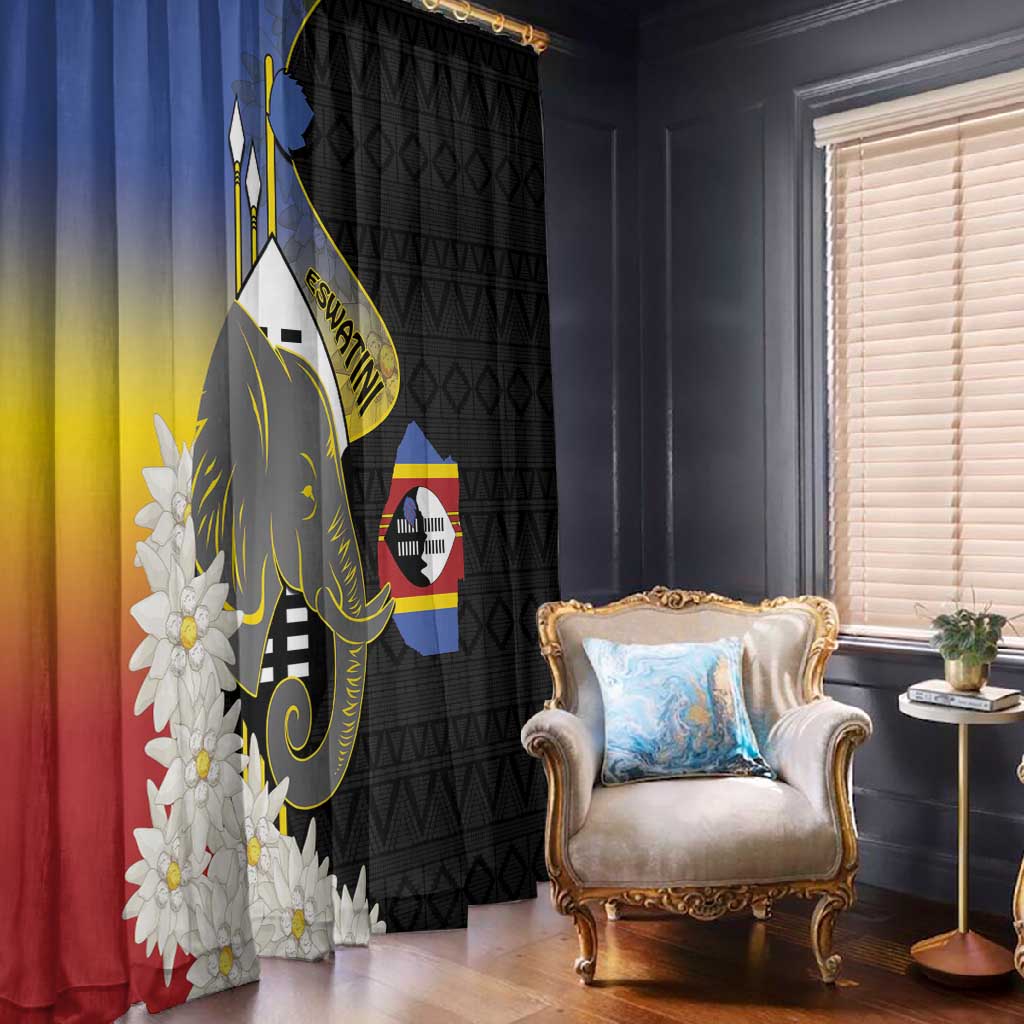Afro Swaziland Somhlolo Day Window Curtain Nguni Shield African Pattern - African Pride