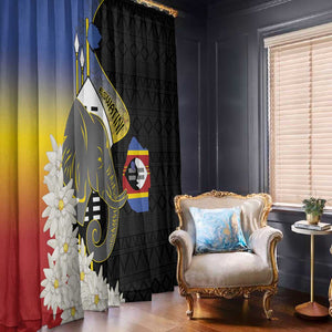 Afro Swaziland Somhlolo Day Window Curtain Nguni Shield African Pattern - African Pride
