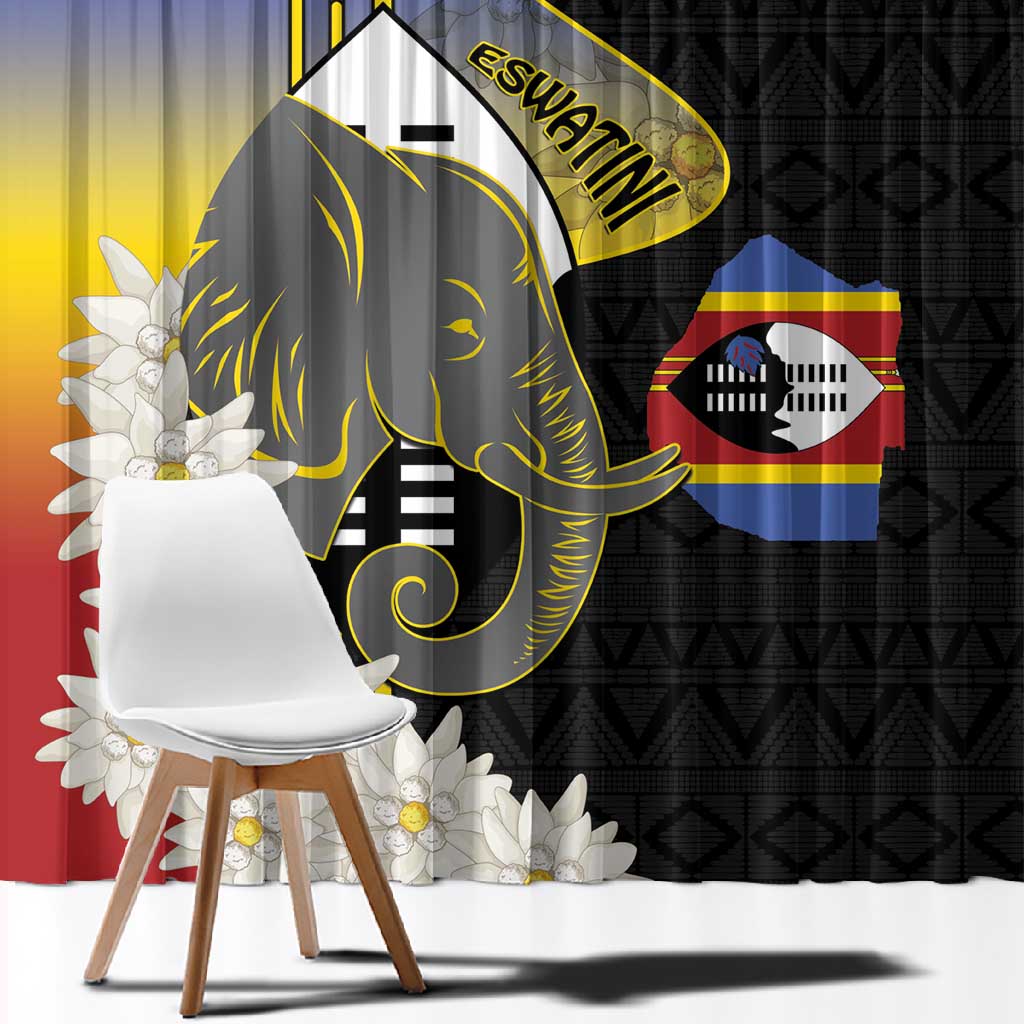 Afro Swaziland Somhlolo Day Window Curtain Nguni Shield African Pattern - African Pride