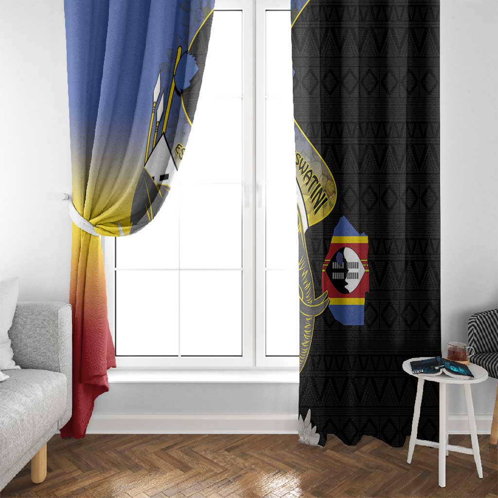 Afro Swaziland Somhlolo Day Window Curtain Nguni Shield African Pattern - African Pride