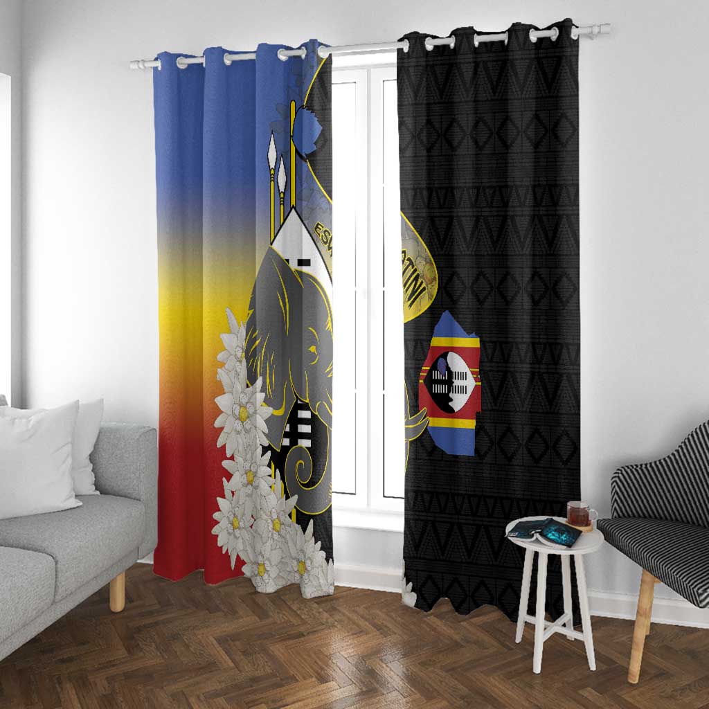Afro Swaziland Somhlolo Day Window Curtain Nguni Shield African Pattern - African Pride