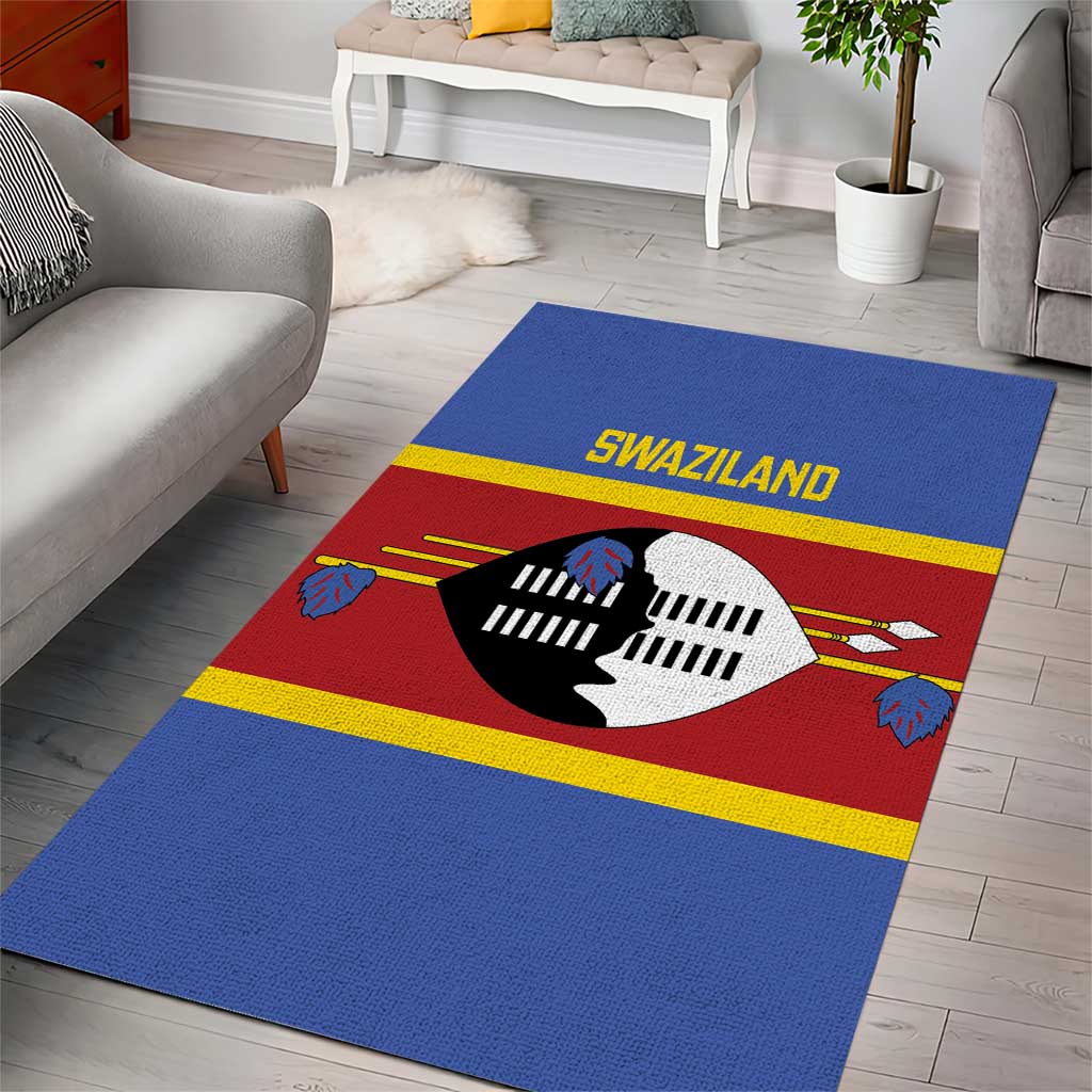 Afro Swaziland Area Rug Siyinqaba Eswatini Flag Style - African Pride
