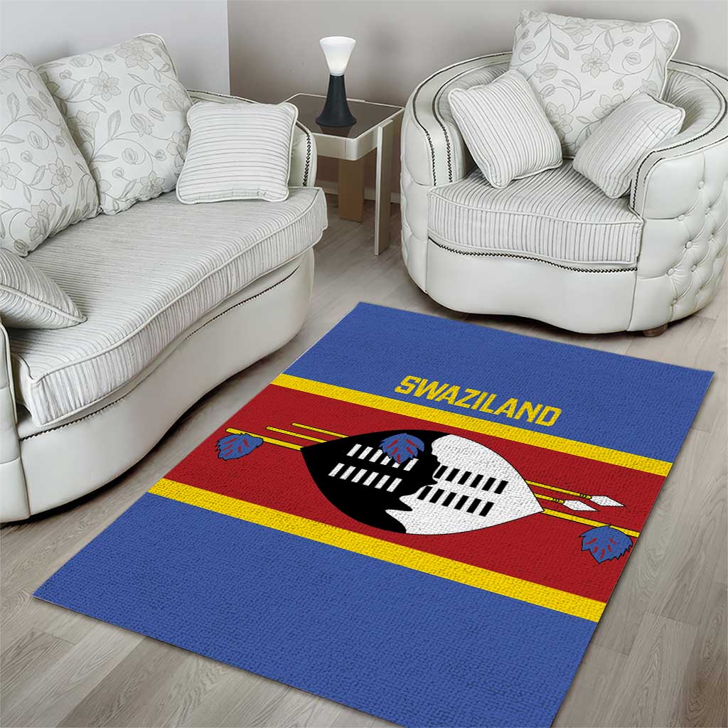 Afro Swaziland Area Rug Siyinqaba Eswatini Flag Style - African Pride