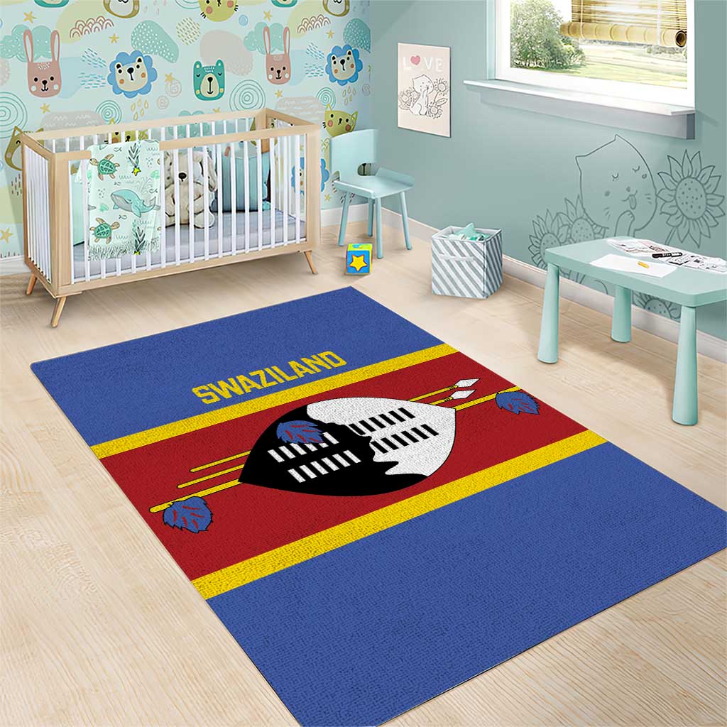 Afro Swaziland Area Rug Siyinqaba Eswatini Flag Style - African Pride