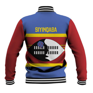 Afro Swaziland Baseball Jacket Siyinqaba Eswatini Flag Style - African Pride