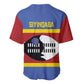 Afro Swaziland Baseball Jersey Siyinqaba Eswatini Flag Style - African Pride