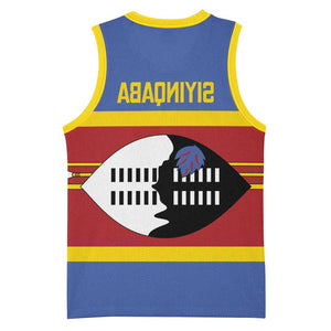 Afro Swaziland Basketball Jersey Siyinqaba Eswatini Flag Style - African Pride