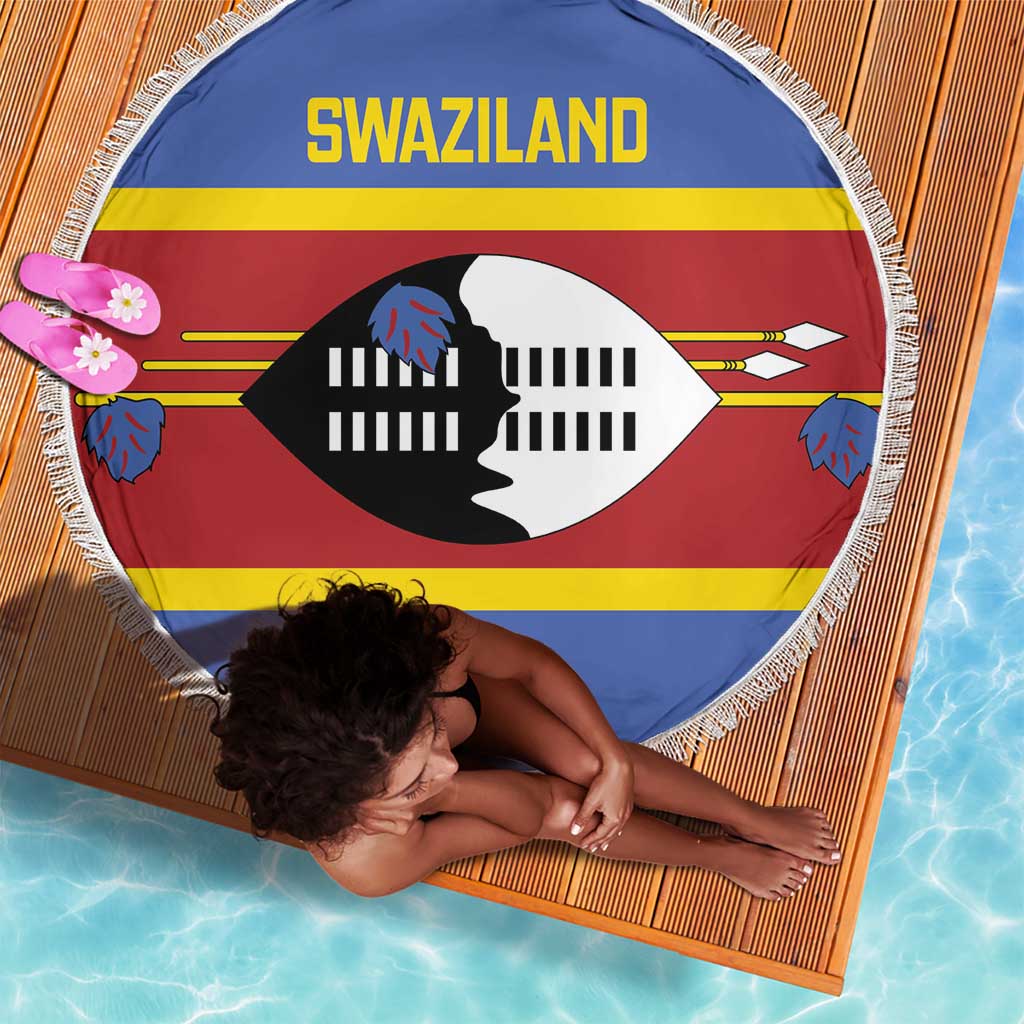 Afro Swaziland Beach Blanket Siyinqaba Eswatini Flag Style - African Pride