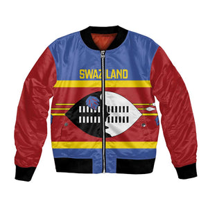 Afro Swaziland Bomber Jacket Siyinqaba Eswatini Flag Style - African Pride