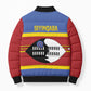 Swaziland Bomber Puffer Jacket Siyinqaba Eswatini Flag Style