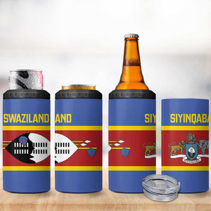 Afro Swaziland 4 in 1 Can Cooler Tumbler Siyinqaba Eswatini Flag Style - African Pride
