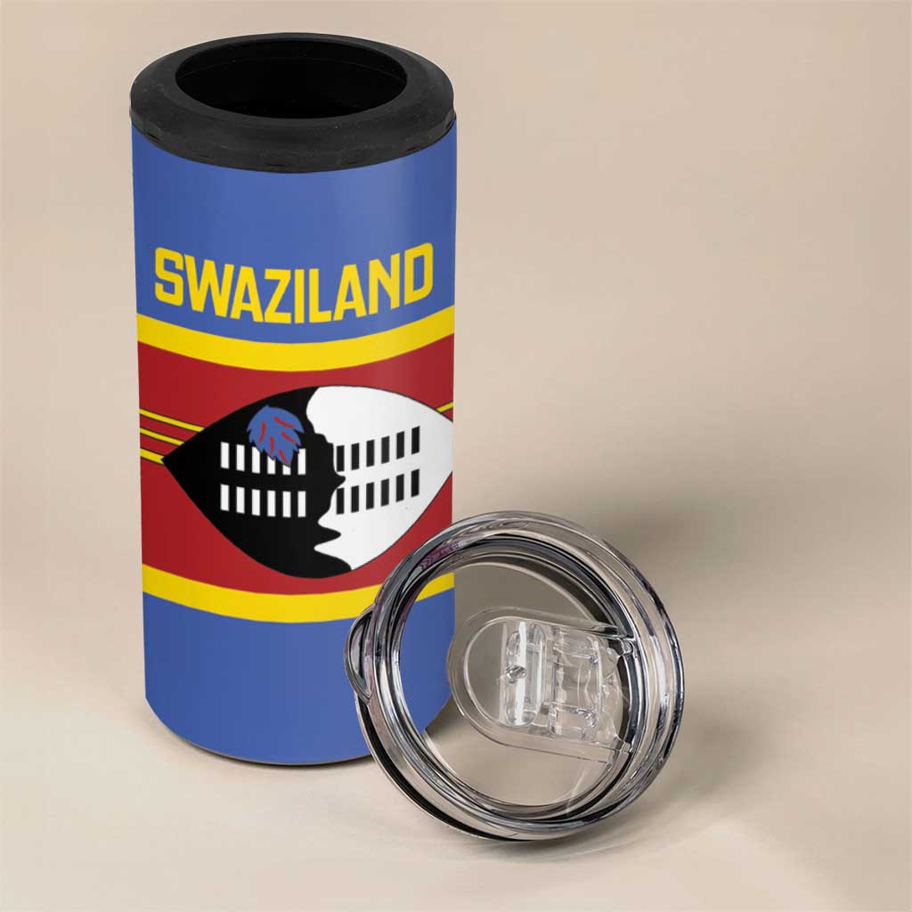 Afro Swaziland 4 in 1 Can Cooler Tumbler Siyinqaba Eswatini Flag Style - African Pride