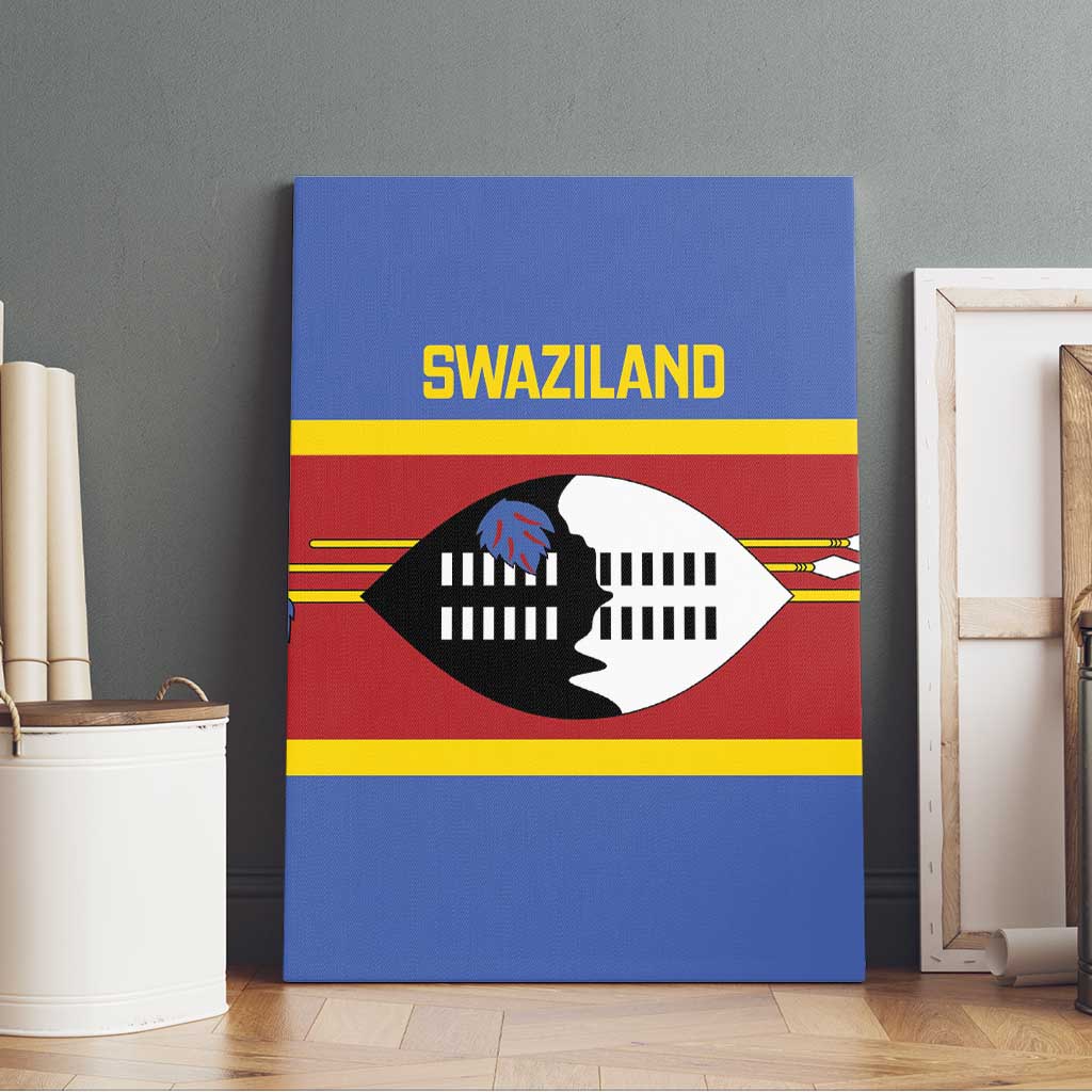 Afro Swaziland Canvas Wall Art Siyinqaba Eswatini Flag Style - African Pride