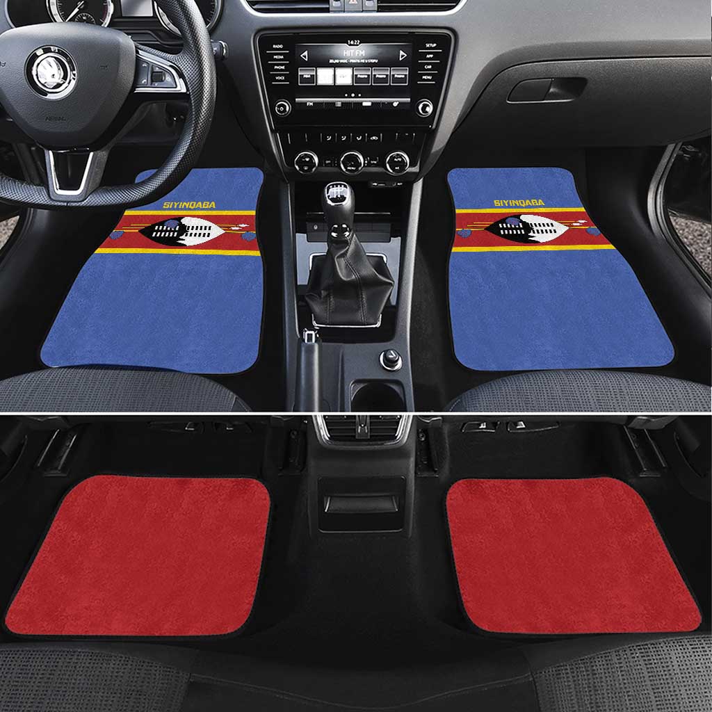 Afro Swaziland Car Mats Siyinqaba Eswatini Flag Style - African Pride