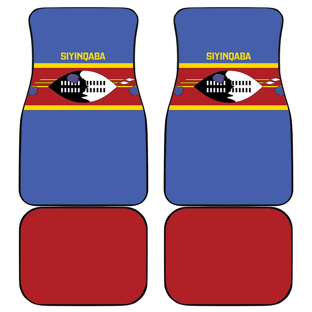 Afro Swaziland Car Mats Siyinqaba Eswatini Flag Style - African Pride