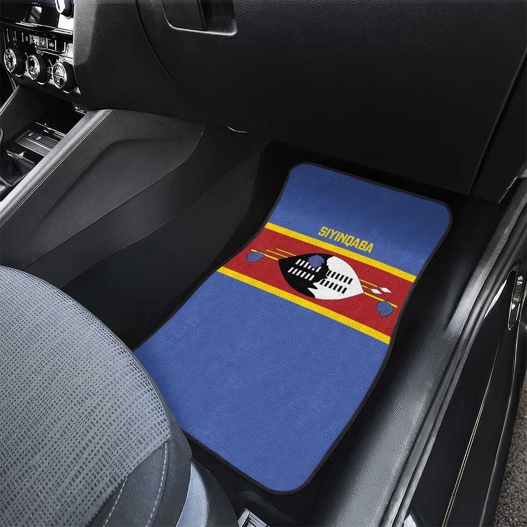 Afro Swaziland Car Mats Siyinqaba Eswatini Flag Style - African Pride
