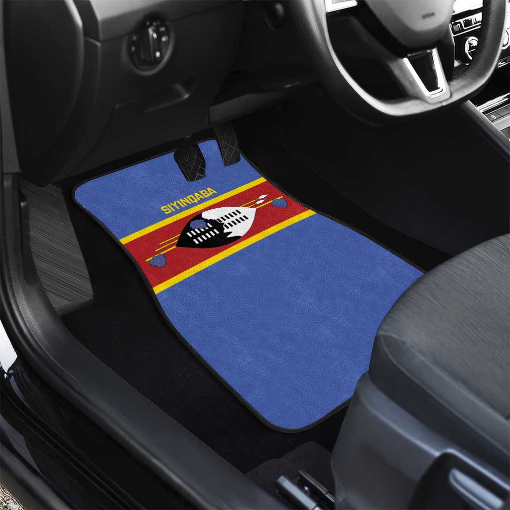 Afro Swaziland Car Mats Siyinqaba Eswatini Flag Style - African Pride