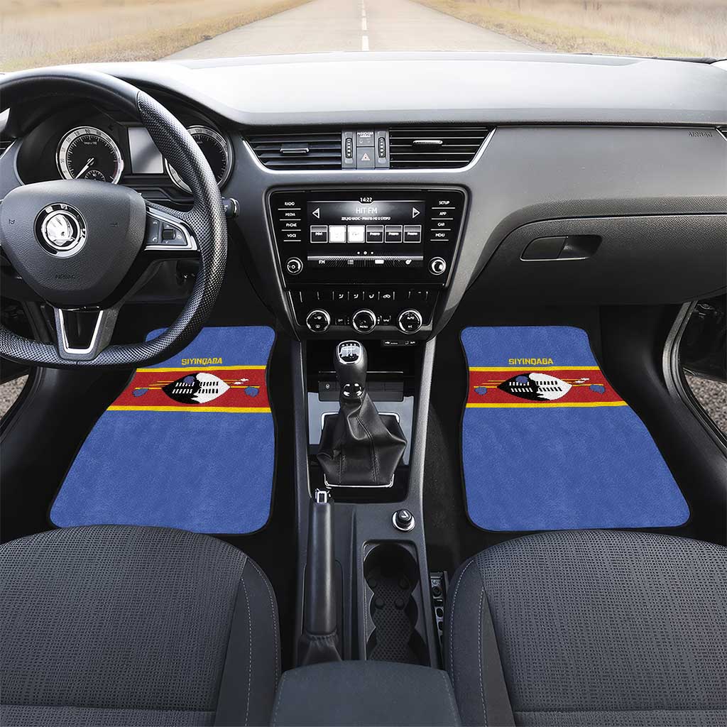 Afro Swaziland Car Mats Siyinqaba Eswatini Flag Style - African Pride