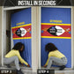 Swaziland Door Cover Siyinqaba Eswatini Flag Style