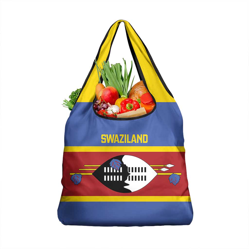Afro Swaziland Grocery Bag Siyinqaba Eswatini Flag Style - African Pride