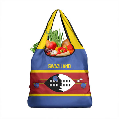 Afro Swaziland Grocery Bag Siyinqaba Eswatini Flag Style - African Pride