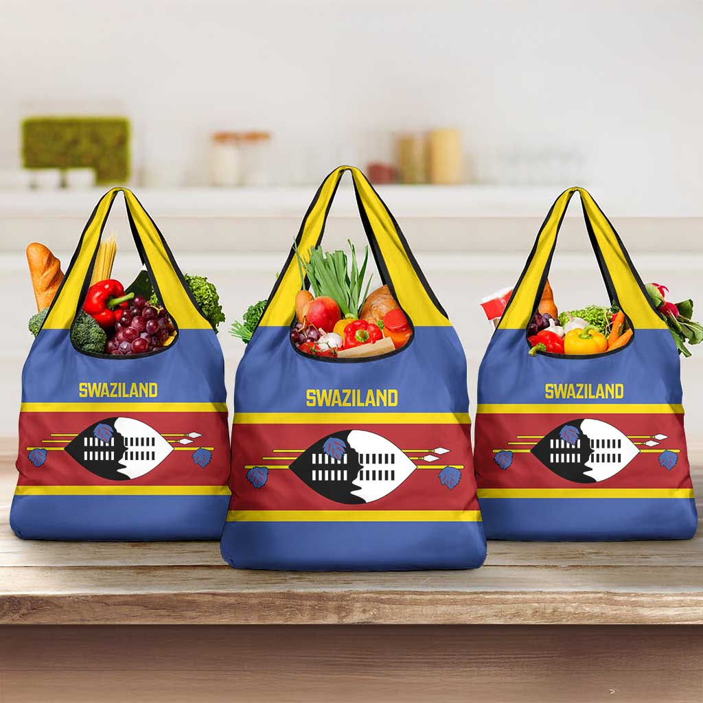 Afro Swaziland Grocery Bag Siyinqaba Eswatini Flag Style - African Pride