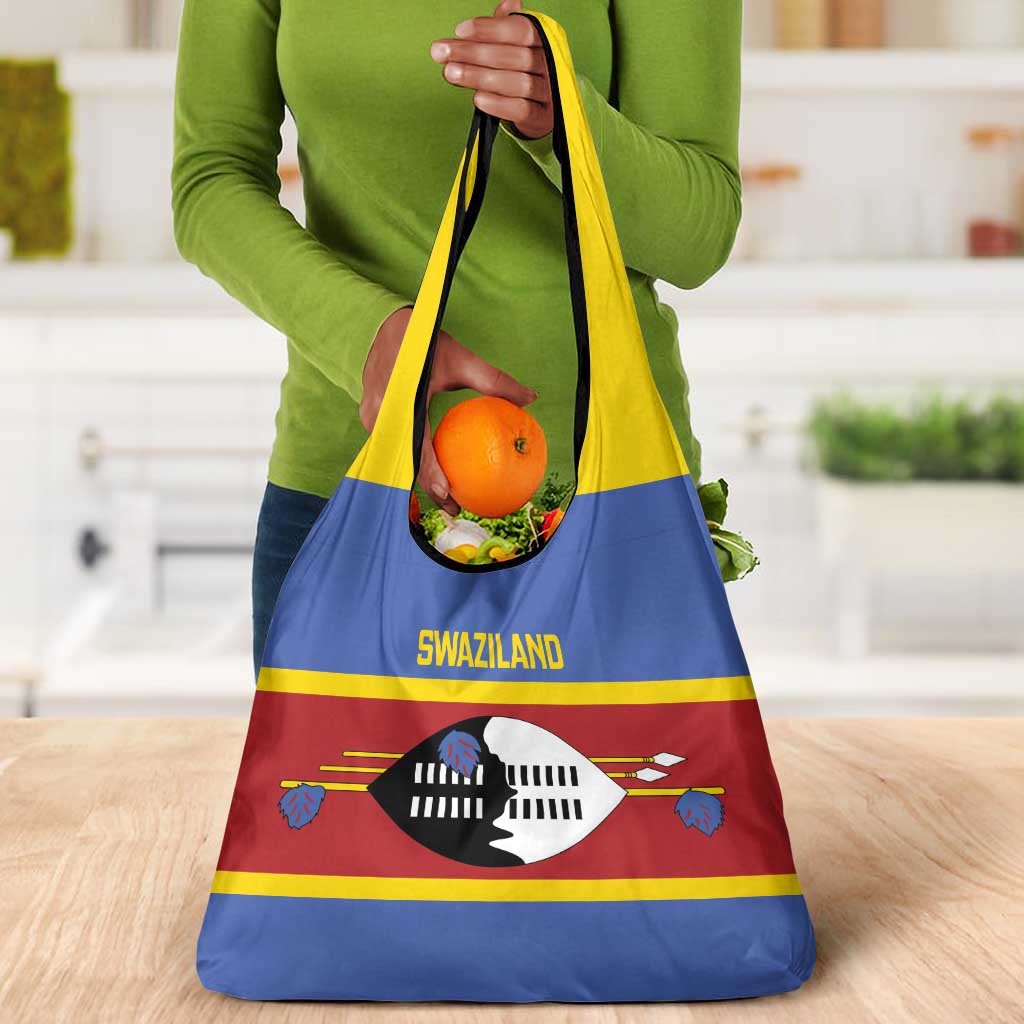 Afro Swaziland Grocery Bag Siyinqaba Eswatini Flag Style - African Pride