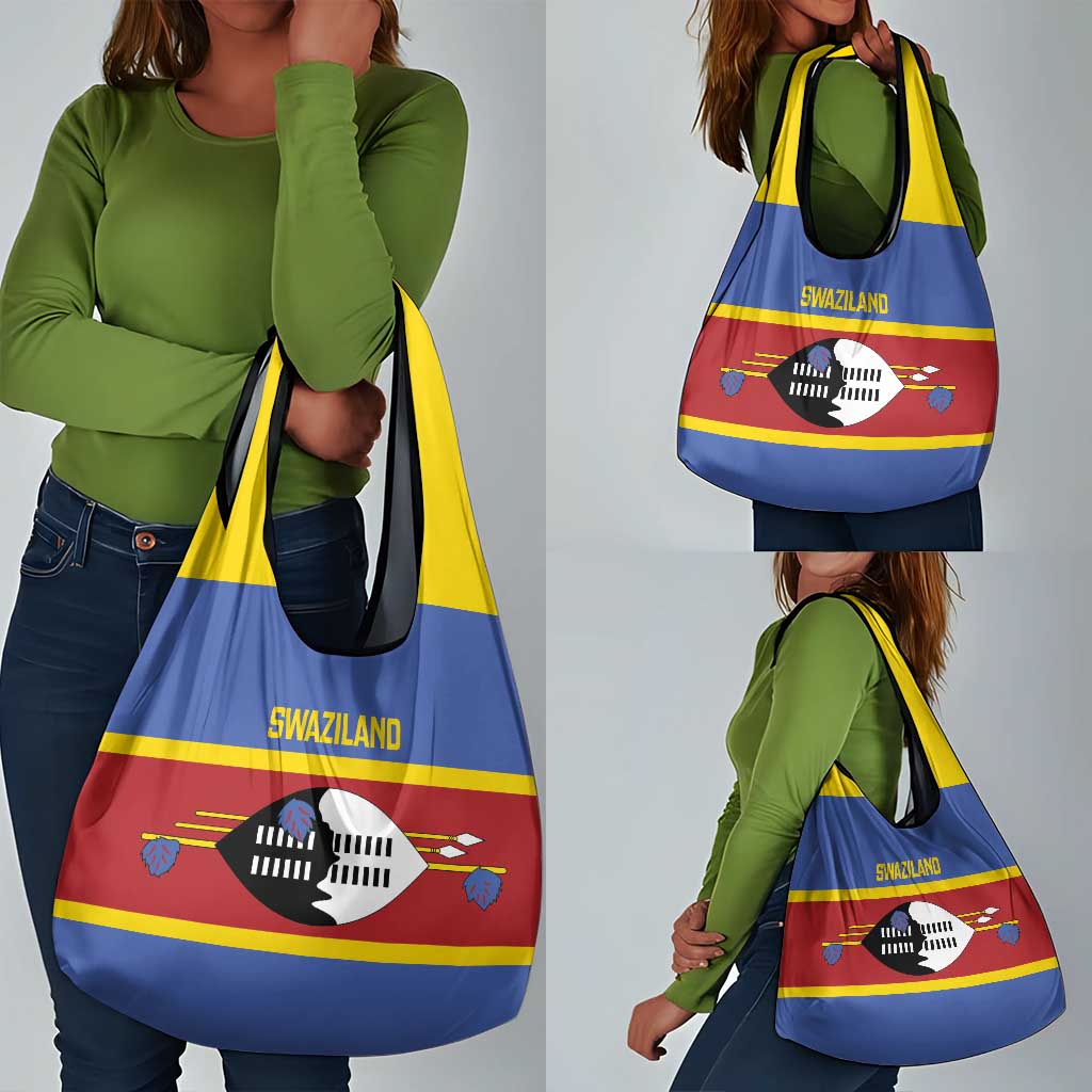 Afro Swaziland Grocery Bag Siyinqaba Eswatini Flag Style - African Pride
