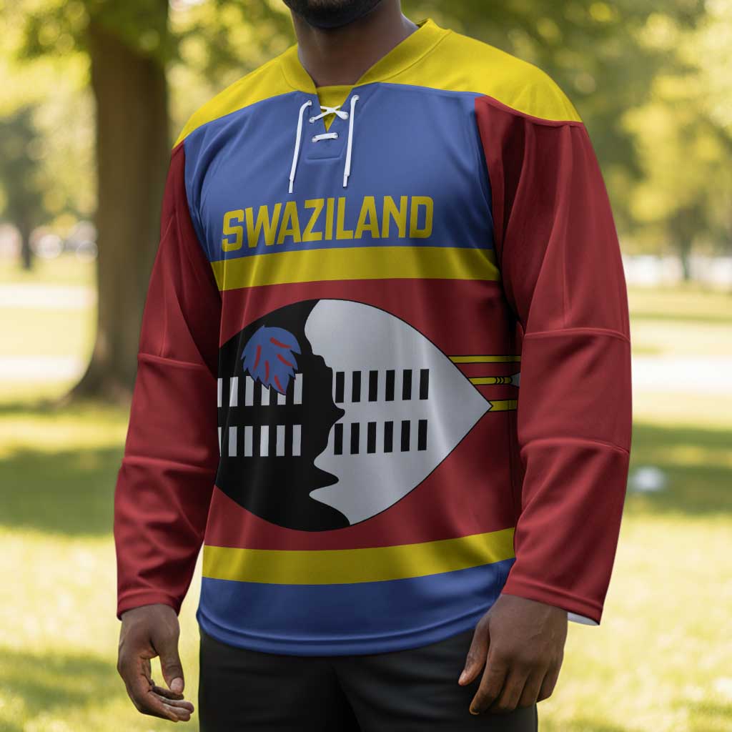 Swaziland Hockey Jersey Siyinqaba Eswatini Flag Style