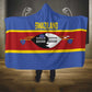 Afro Swaziland Hooded Blanket Siyinqaba Eswatini Flag Style - African Pride