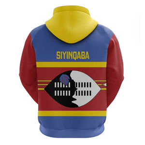 Afro Swaziland Hoodie Siyinqaba Eswatini Flag Style - African Pride