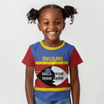 Afro Swaziland Kid T shirt Siyinqaba Eswatini Flag Style - African Pride