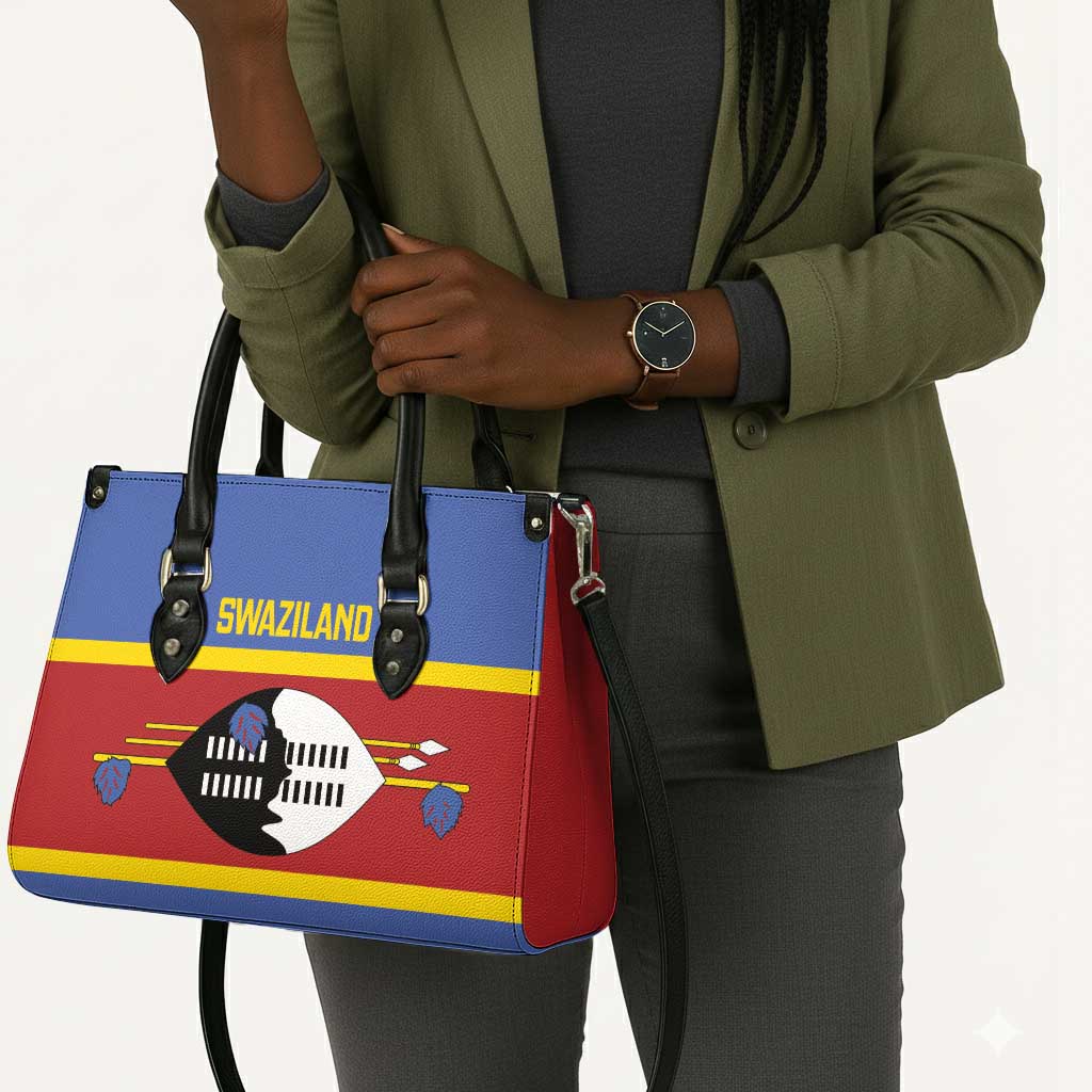 Swaziland Leather Bag Siyinqaba Eswatini Flag Style
