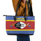 Afro Swaziland Leather Tote Bag Siyinqaba Eswatini Flag Style - African Pride