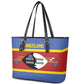 Afro Swaziland Leather Tote Bag Siyinqaba Eswatini Flag Style - African Pride