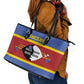 Afro Swaziland Leather Tote Bag Siyinqaba Eswatini Flag Style - African Pride