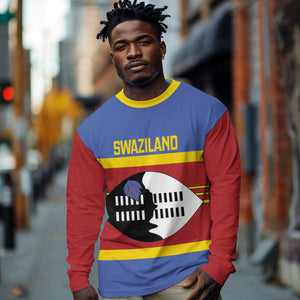 Afro Swaziland Long Sleeve Shirt Siyinqaba Eswatini Flag Style - African Pride