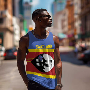 Afro Swaziland Men Tank Top Siyinqaba Eswatini Flag Style - African Pride