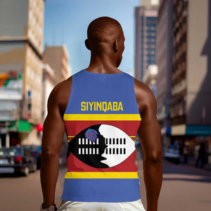 Afro Swaziland Men Tank Top Siyinqaba Eswatini Flag Style - African Pride
