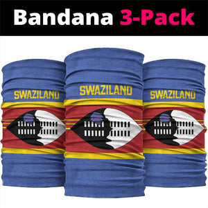 Afro Swaziland Neck Gaiter Siyinqaba Eswatini Flag Style - African Pride