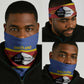 Afro Swaziland Neck Gaiter Siyinqaba Eswatini Flag Style - African Pride