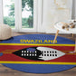 Afro Swaziland Round Carpet Siyinqaba Eswatini Flag Style - African Pride