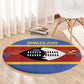 Afro Swaziland Round Carpet Siyinqaba Eswatini Flag Style - African Pride