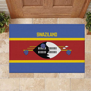 Afro Swaziland Rubber Doormat Siyinqaba Eswatini Flag Style - African Pride