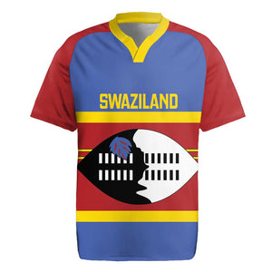 Afro Swaziland Rugby Jersey Siyinqaba Eswatini Flag Style - African Pride