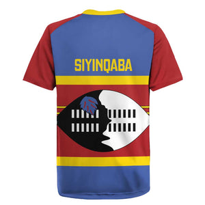Afro Swaziland Rugby Jersey Siyinqaba Eswatini Flag Style - African Pride