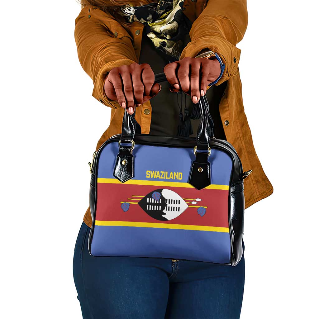 Afro Swaziland Shoulder Handbag Siyinqaba Eswatini Flag Style - African Pride